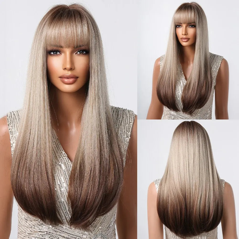 Black Hair Long Straight Wigs