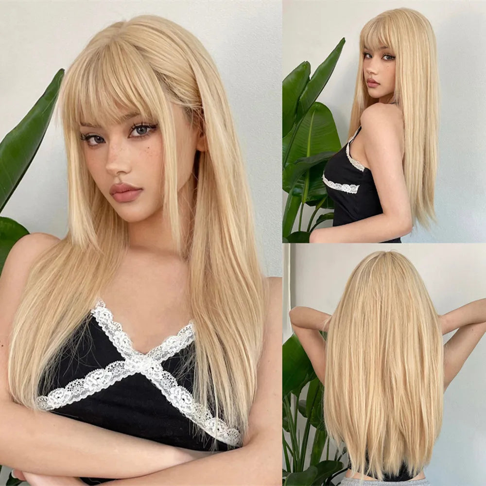 Black Hair Long Straight Wigs