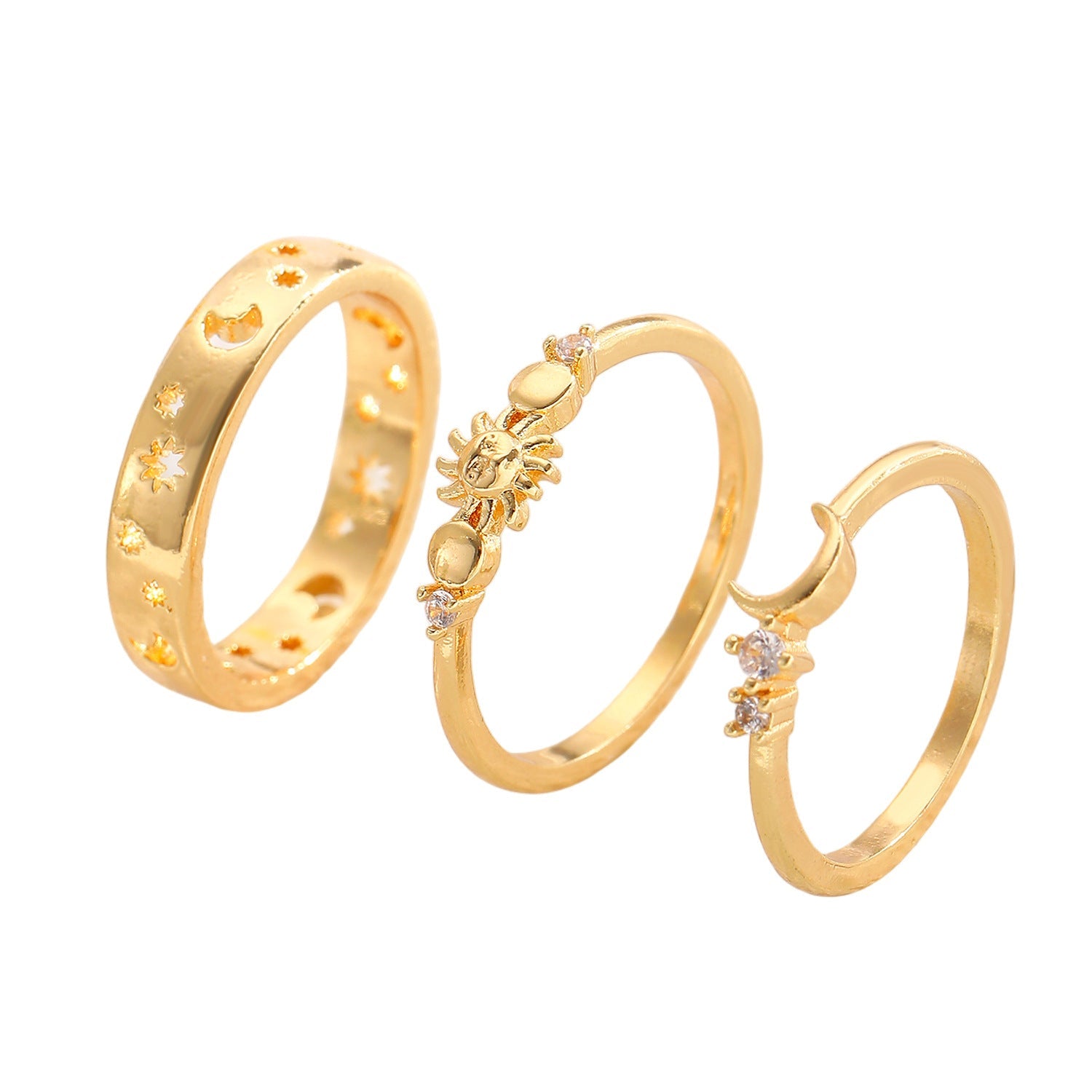 Star And Moon Ring
