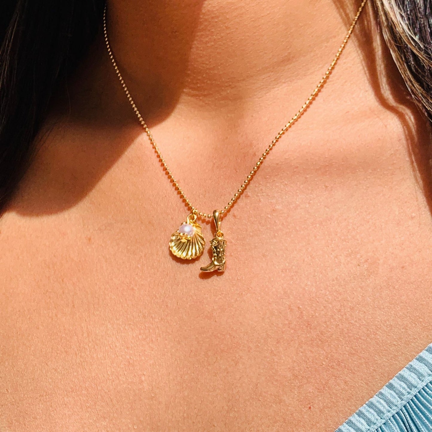 Cowboy Boot Cap Necklace