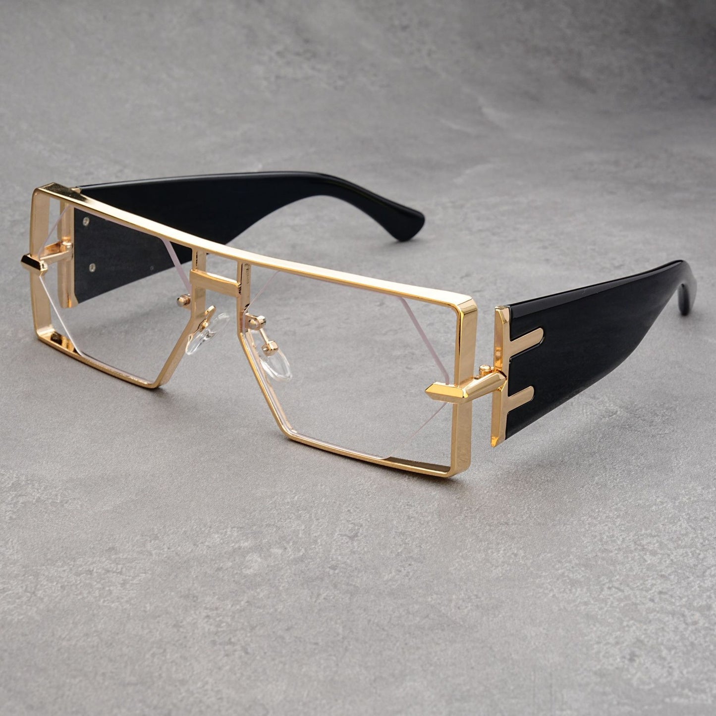 Hollow Big Square Rim Sunglasses