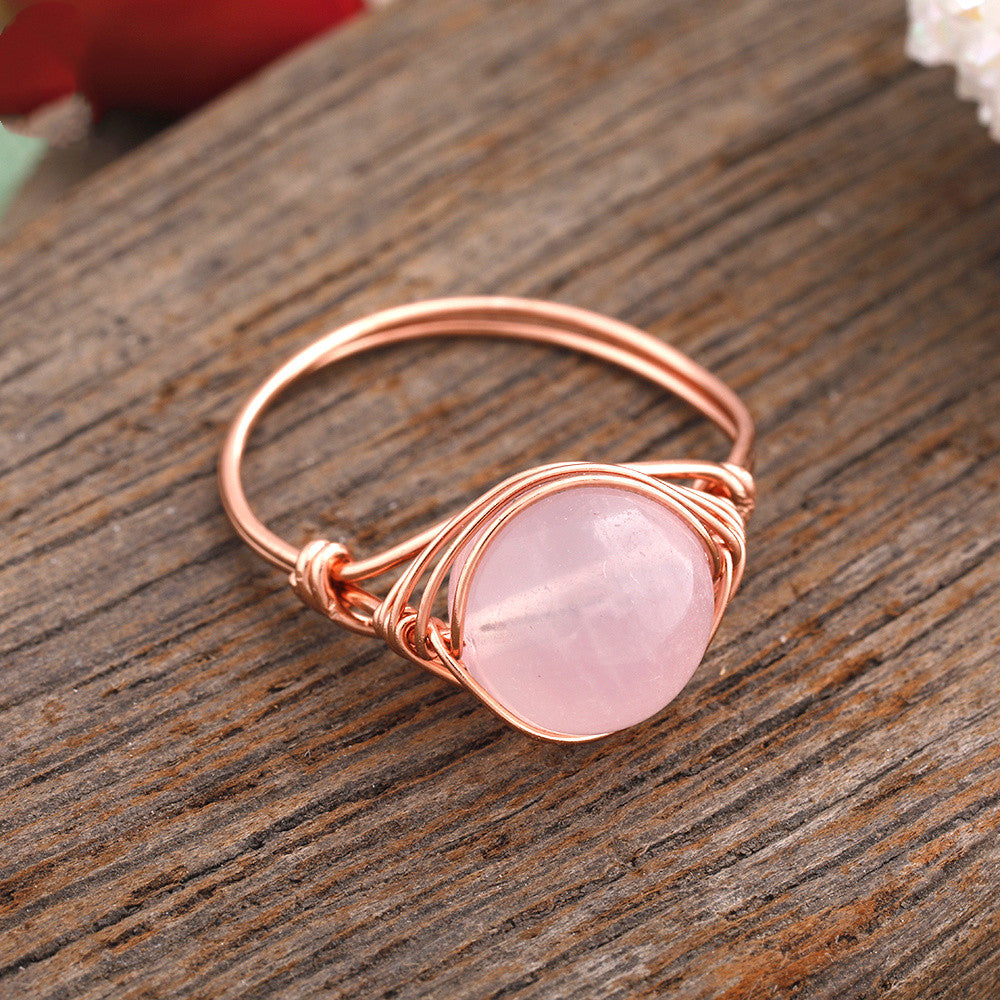 Single Stone Bead Handmade Ring