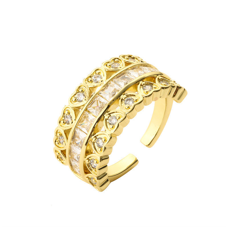 Heart-shaped Open Ring