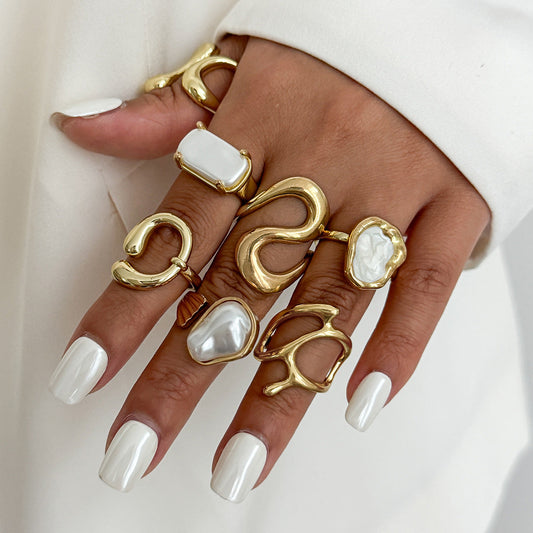 Open-end Pearl Ring Set