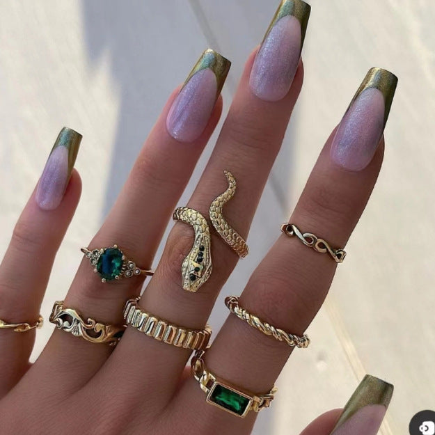 Snake-Shaped Ring Set