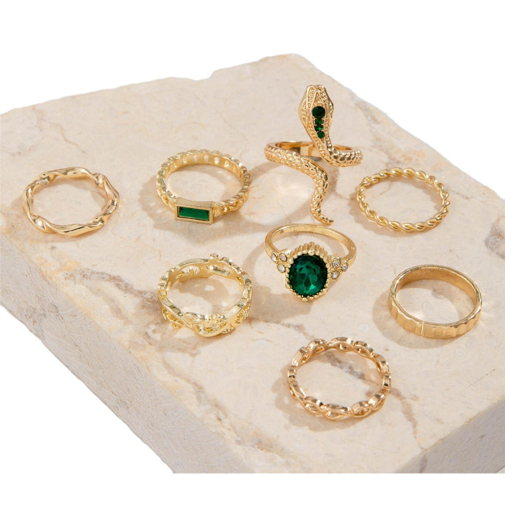 Snake-Shaped Ring Set