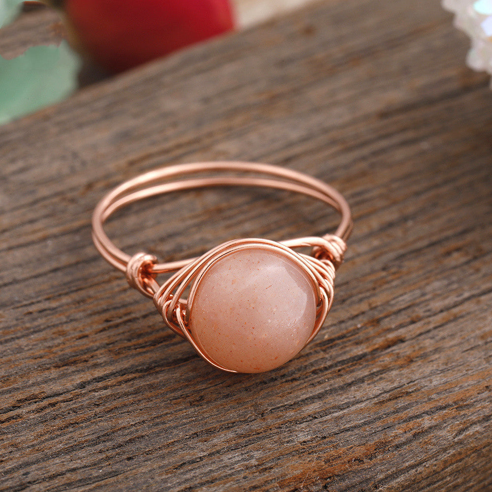 Single Stone Bead Handmade Ring