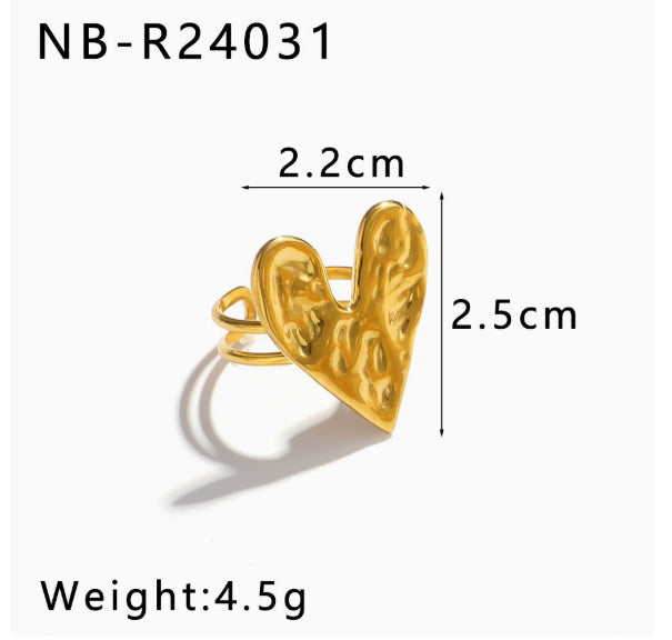 Luxury High-End Heart-Shaped Ring