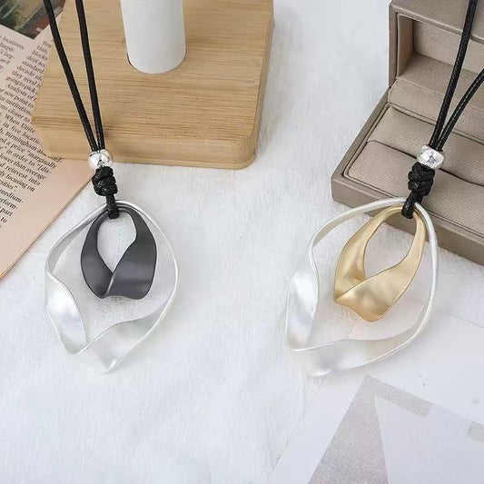 Adjustable Leather-String Necklace