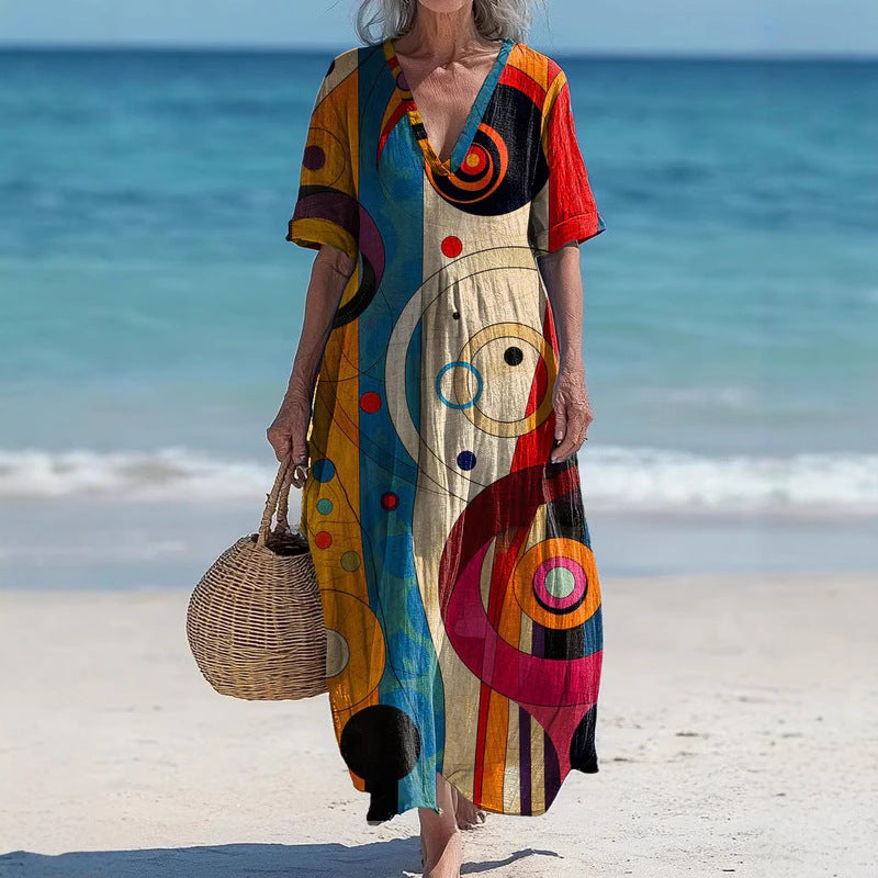 Elegant Chic Loose Mid-length Dress