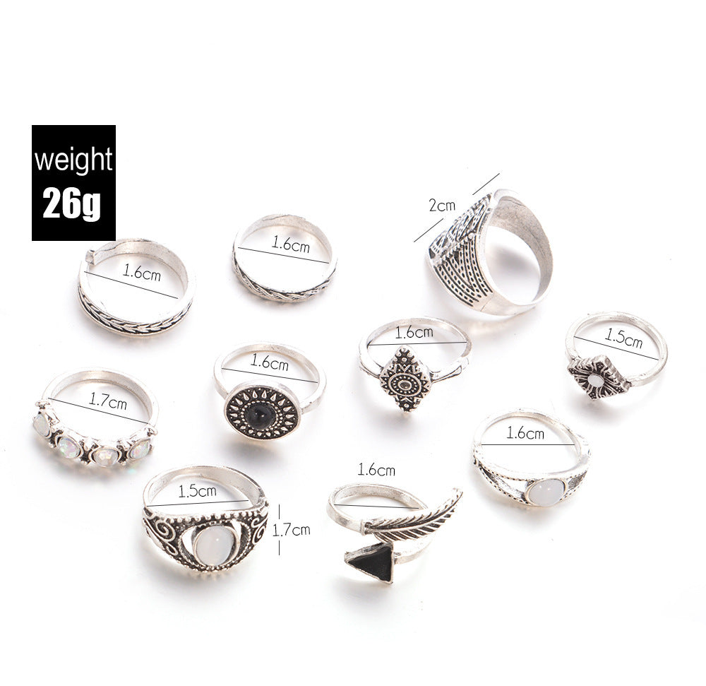 Simple Retro Alloy Plating Ring