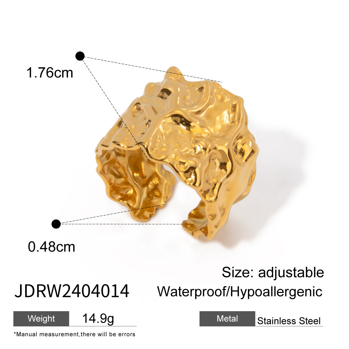 Five Petal Flower Bow Ring