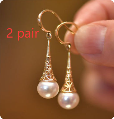 Normcore Hollow Pearl Earrings
