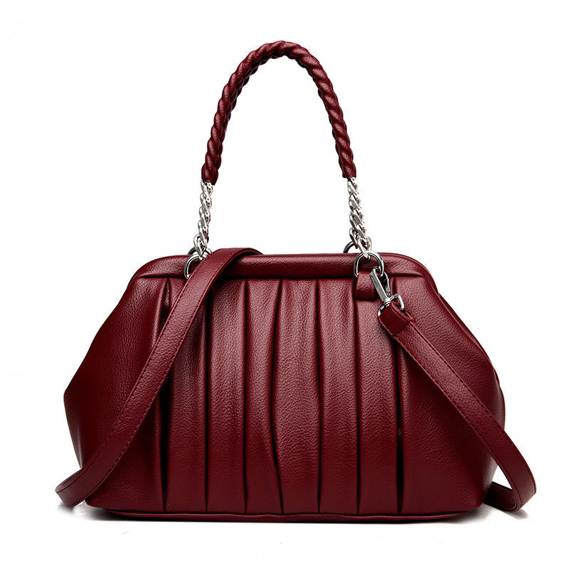 Pleated Woven Portable Bag