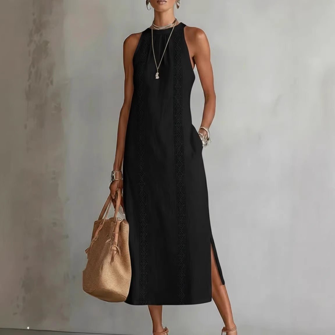 Halter Neck Sleeveless Dress