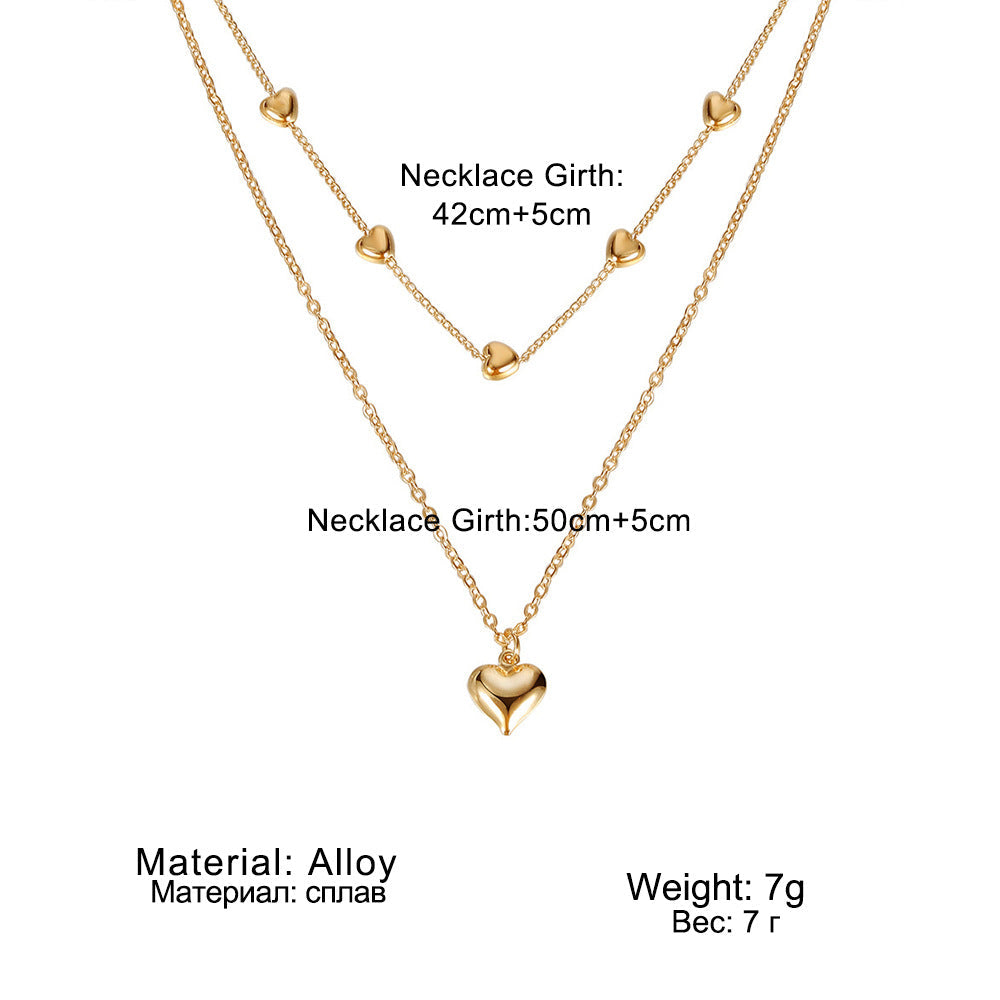 Double-layer Heart Necklace