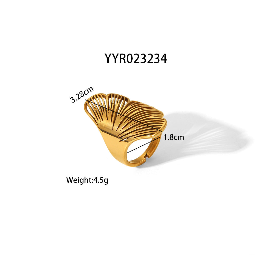 Cross-border Maple Leaf Ring