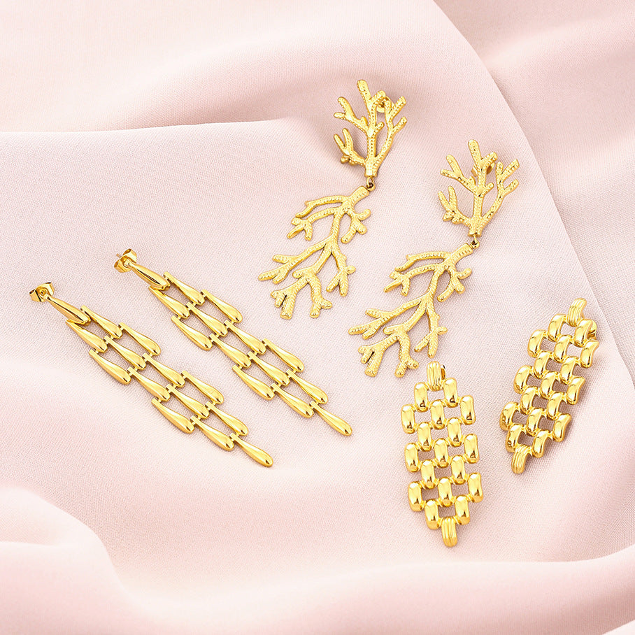 Irregular Long Tassel Waterdrop Earrings