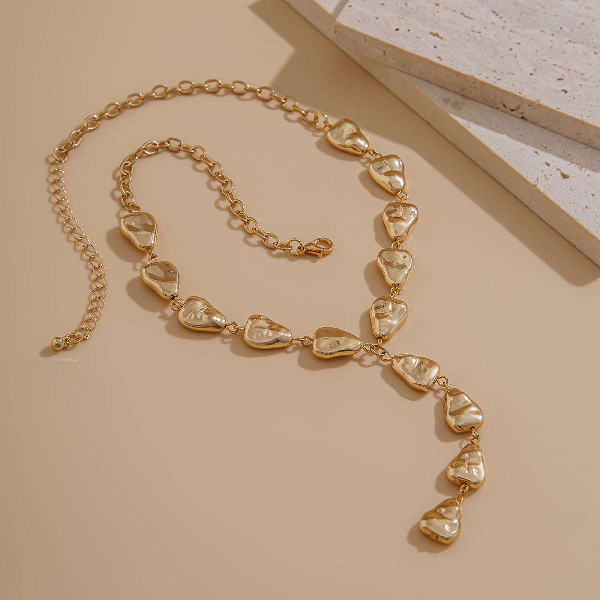 Flat Water Drop Necklace