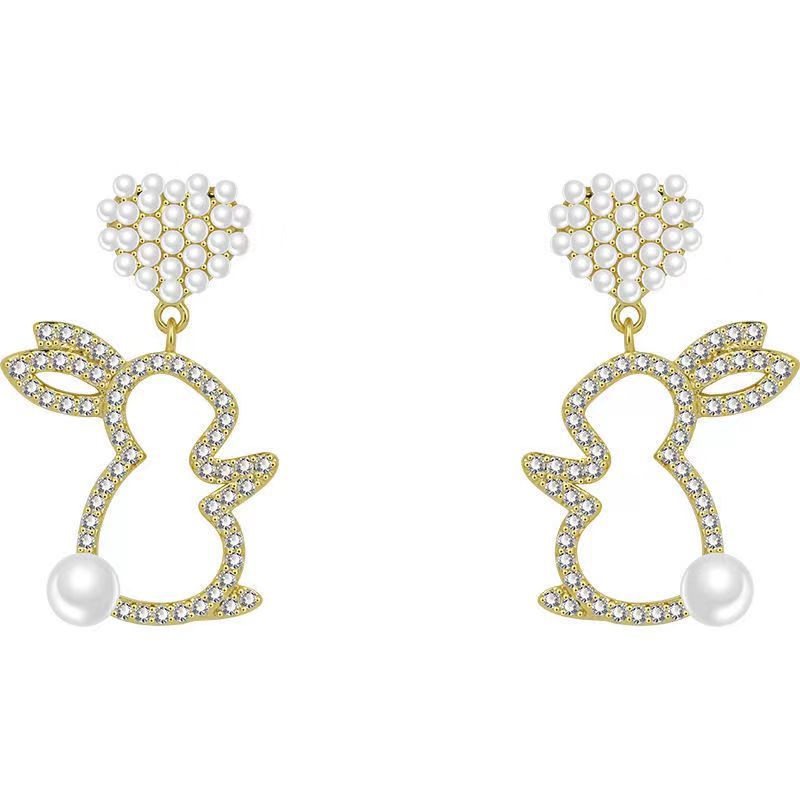 Pearl Bunny Earrings