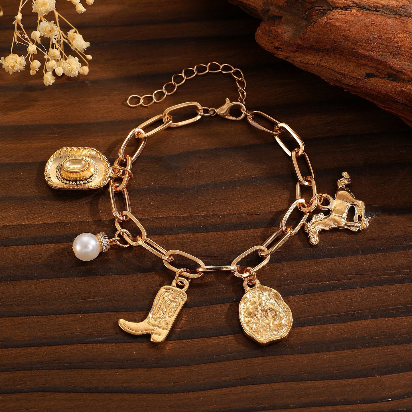 Ethnic-style Cowboy Hat Boots Necklace