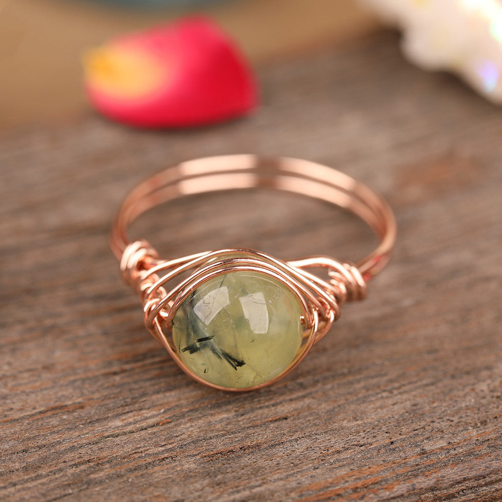 Single Stone Bead Handmade Ring