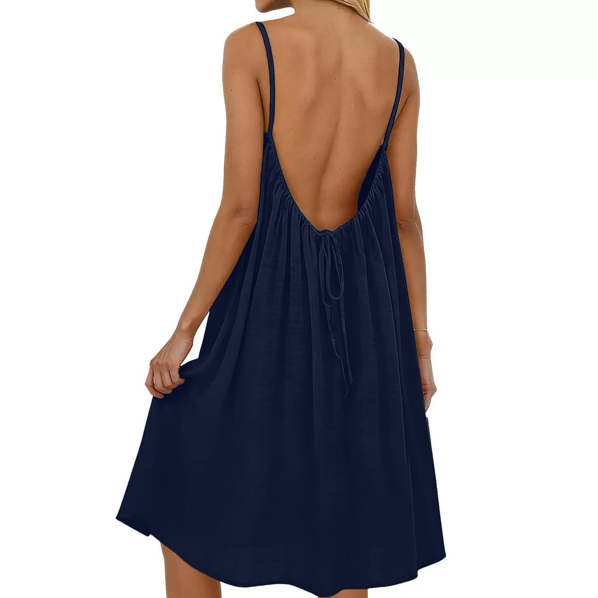 Spaghetti Strap Backless Dress