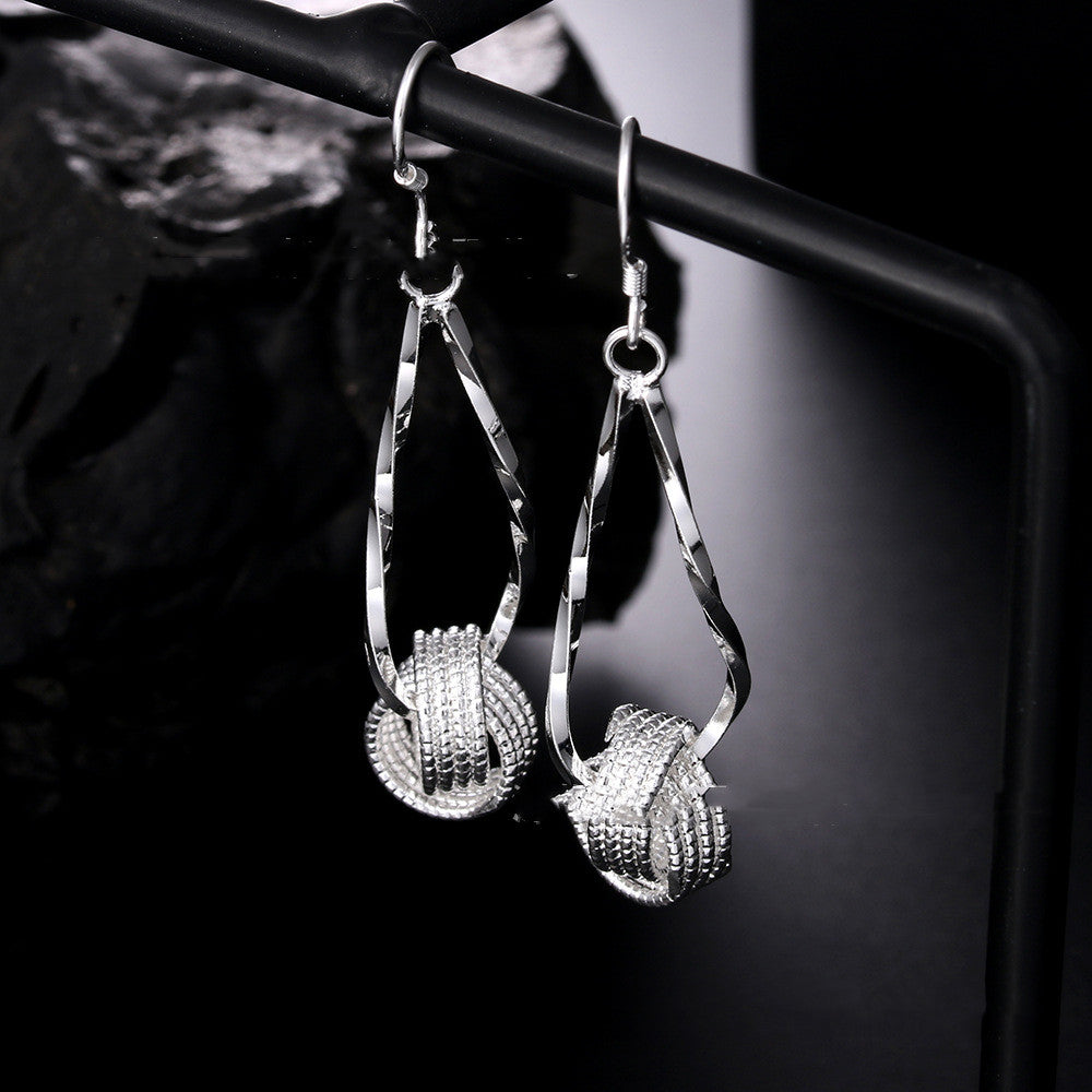 Water Drop Shaped Hanging Tennis Earrings