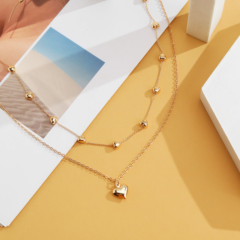 Double-layer Heart Necklace
