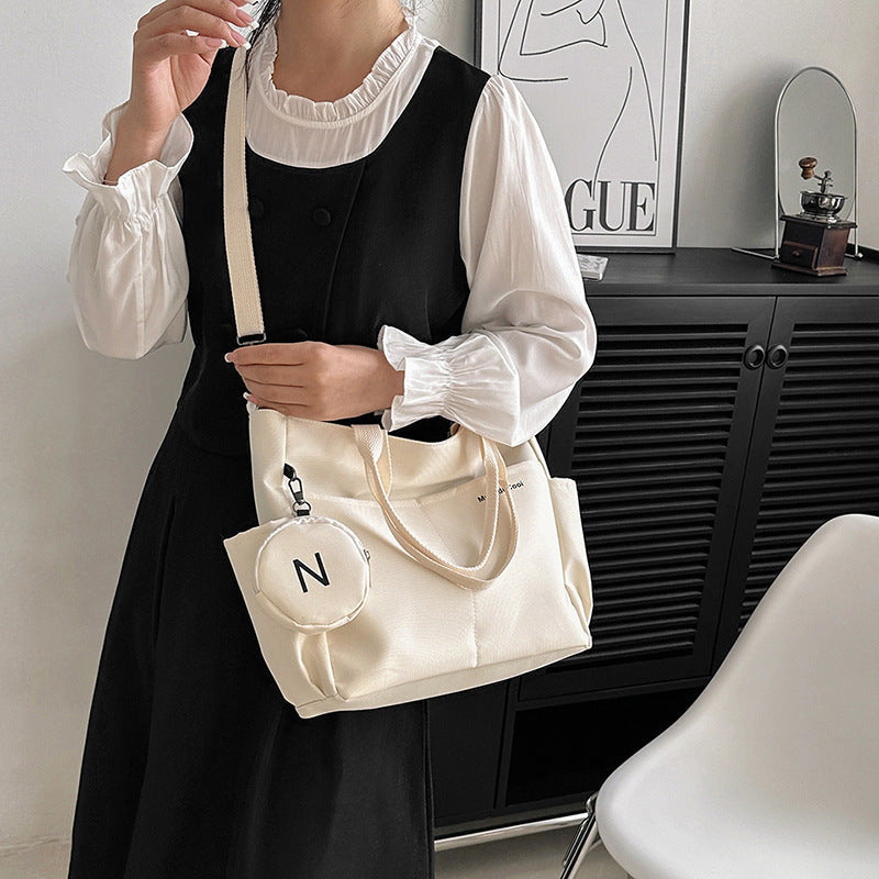 Canvas Tote Messenger Bag