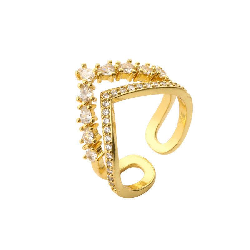 Heart-shaped Open Ring