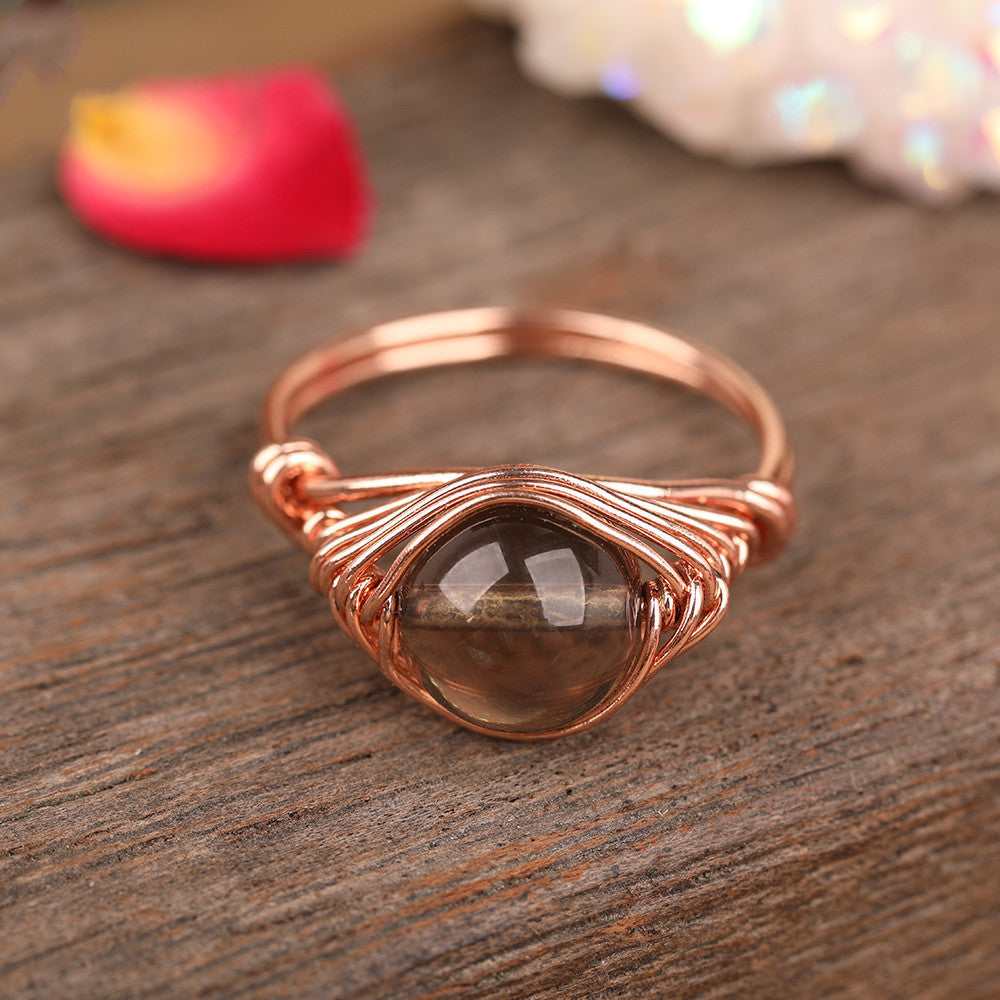 Single Stone Bead Handmade Ring