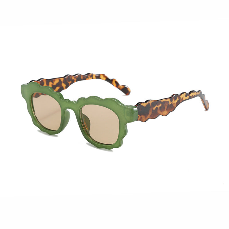 Dopamine-style Wave-shaped Sunglasses