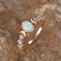 Opal Moon Ring