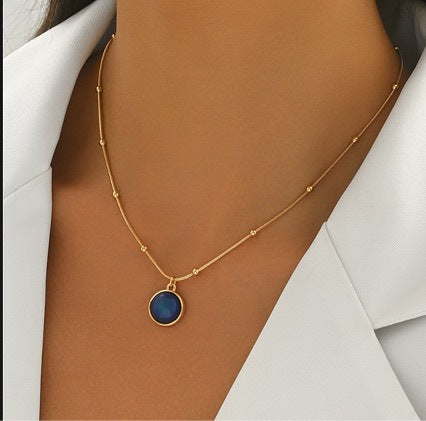 Clavicle Chain With A Fade-resistant Necklace