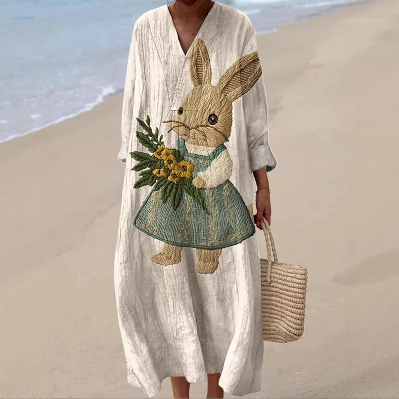 Elegant Chic Loose Mid-length Dress