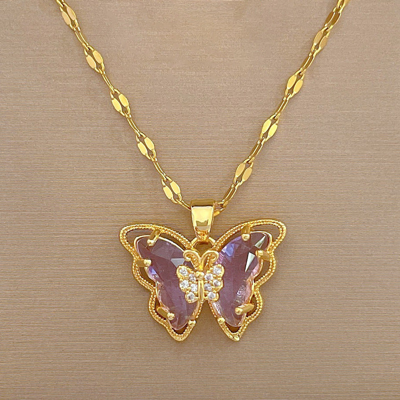 Filigree Butterfly Necklace For Women